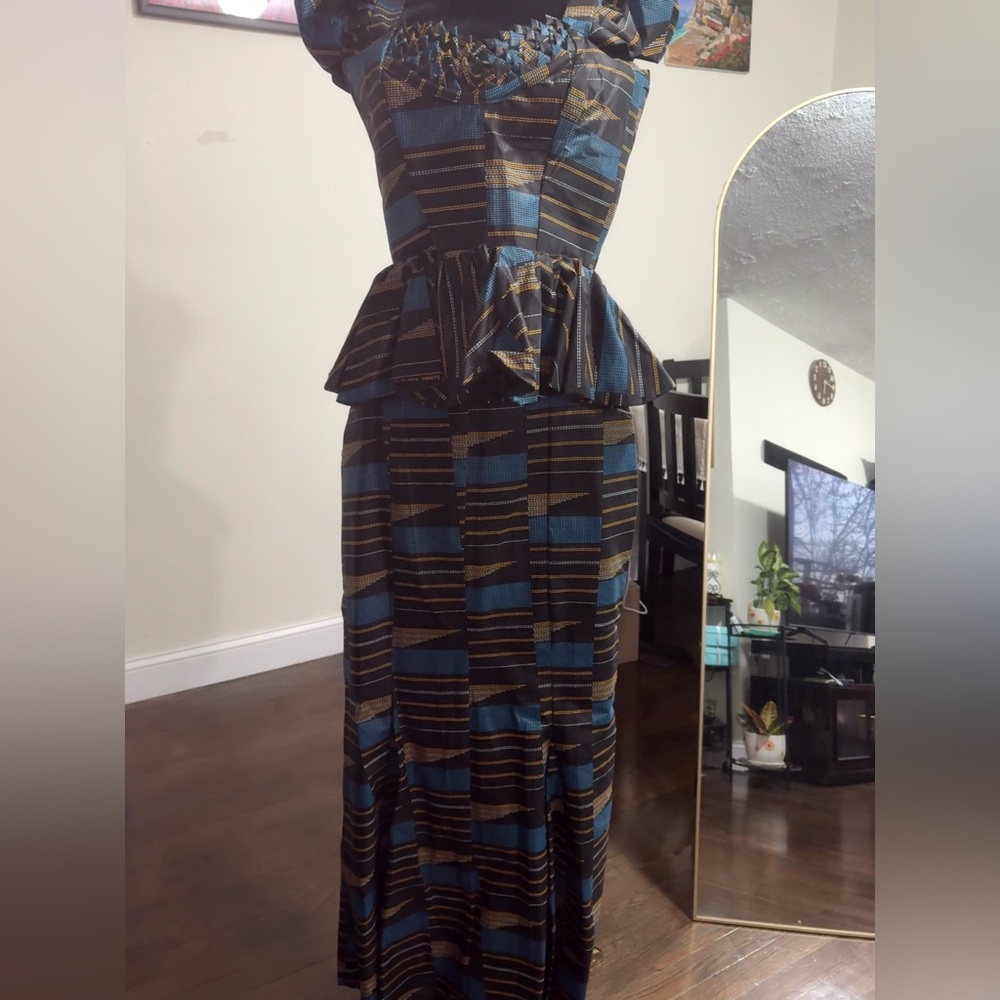 Authentic Handmade Gambian Two-Piece Skirt Set